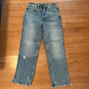 Abercrombie Annie high rise ankle straight jeans